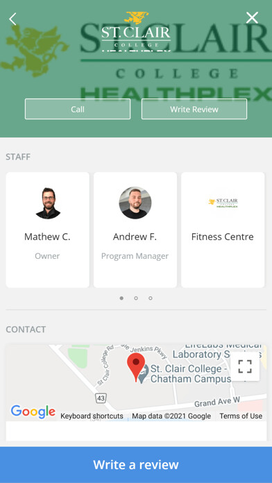 Emulate iPhone app St. Clair College - HealthPlex using MyAndroid