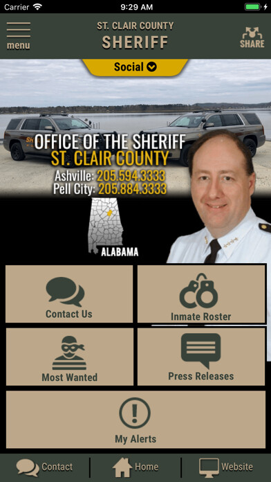 Emulate iPhone app St Clair County AL Sheriff using MyAndroid Emulate iPhone app St Clair County AL Sheriff using MyAndroid