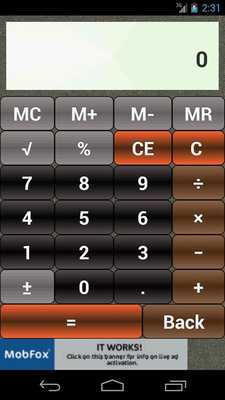 Emulate Android APK StdCalc Calculator
