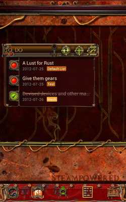 Emulate Android APK Steampunk GO Note Widget Theme