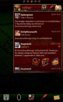 Emulate Android APK Steampunk Twitter GO Widget Emulate Android APK Steampunk Twitter GO Widget