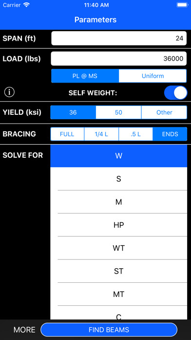 Emulate iPhone app Steel Beams Bulk Checker using MyAndroid Emulate iPhone app Steel Beams Bulk Checker using MyAndroid