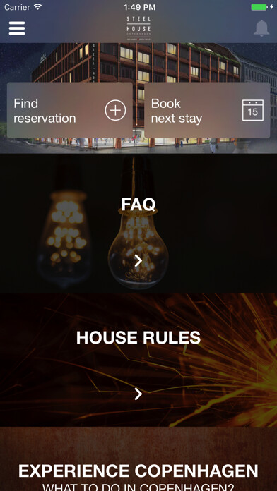 Emulate iPhone app Steel House CPH using MyAndroid