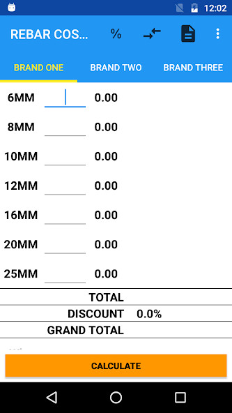 Emulate Android APK Steel RebarCost Calculator Emulate Android APK Steel RebarCost Calculator