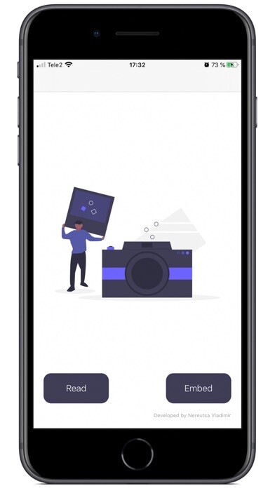 Emulate iPhone app StegoMagic - Steganography using MyAndroid