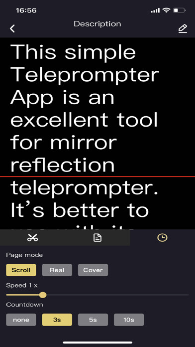 Emulate iPhone app S-Teleprompter using MyAndroid