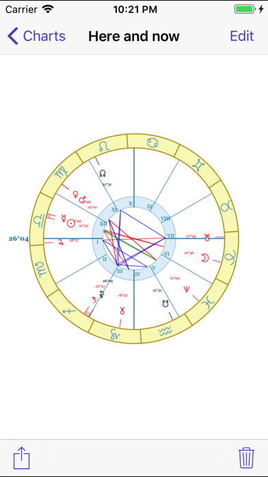 Emulate iPhone app Stellaria - Natal Charts using MyAndroid