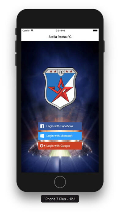 Emulate iPhone app Stella Rossa FC using MyAndroid