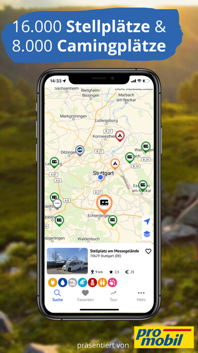 Emulate iPhone app Stellplatz-Radar von PROMOBIL using MyAndroid Emulate iPhone app Stellplatz-Radar von PROMOBIL using MyAndroid
