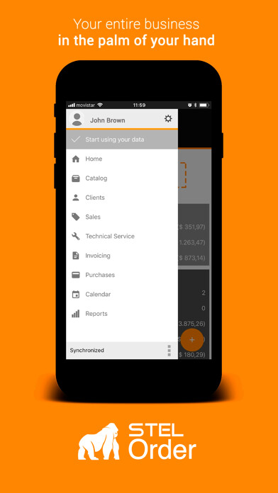 Emulate iPhone app STEL Order - ERP Invoice maker using MyAndroid