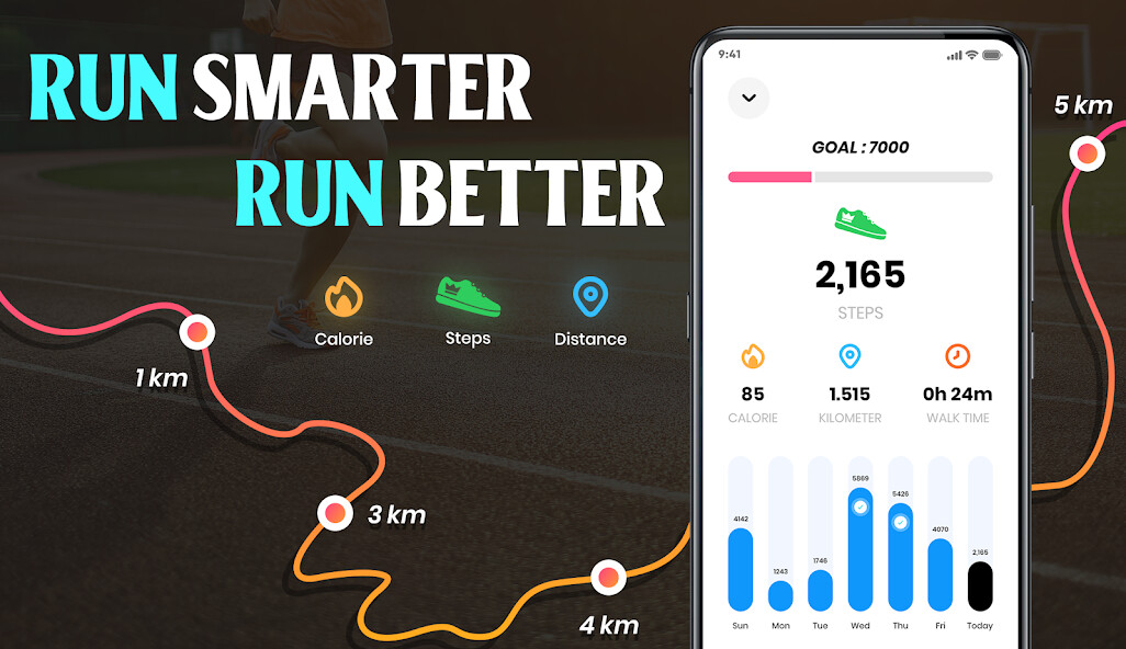 Run android online APK Step Counter - Pedometer Fit from MyAndroid or emulate Step Counter - Pedometer Fit using MyAndroid