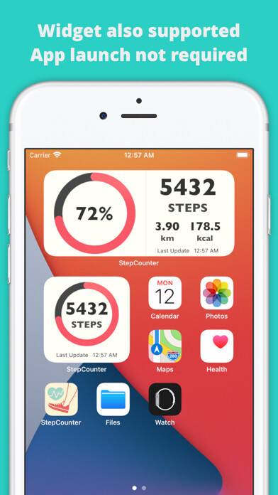 Emulate iPhone app Step Counter Widget  -MyCount- using MyAndroid