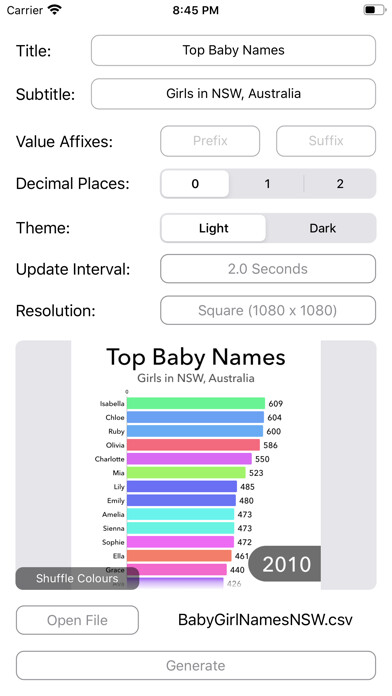 Emulate iPhone app Step Graph using MyAndroid