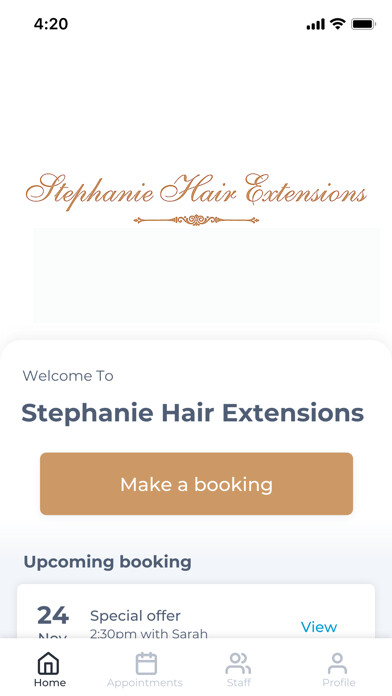 Emulate iPhone app Stephanie Hair Extensions using MyAndroid