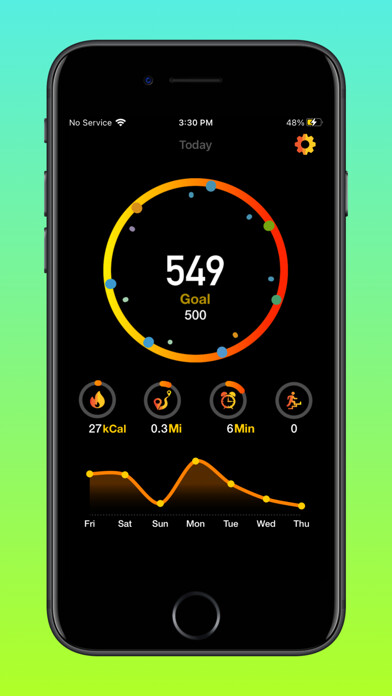 Emulate iPhone app StepPic - Step Counter using MyAndroid