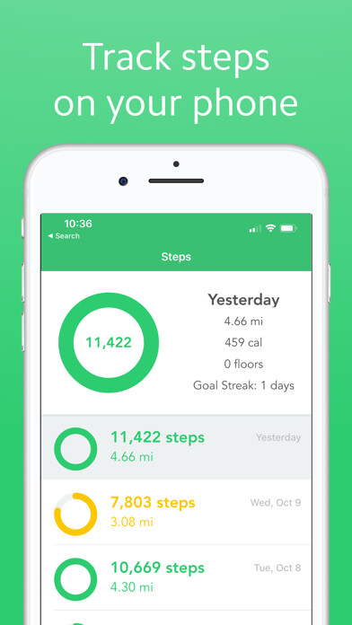 Emulate iPhone app Step Tracker+ using MyAndroid