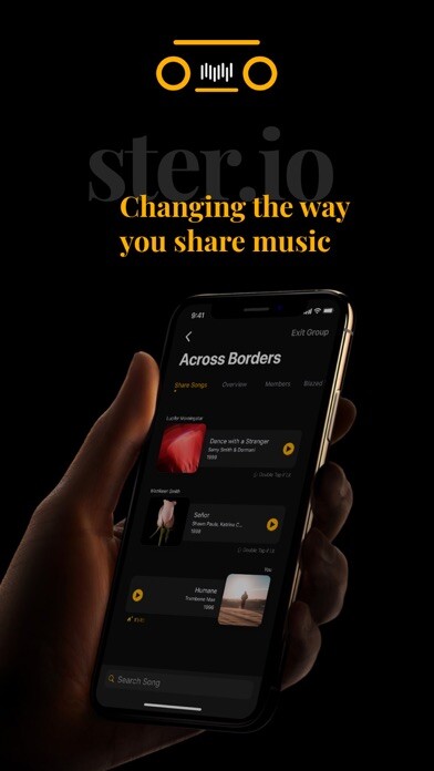 Emulate iPhone app Sterio - Share Music using MyAndroid