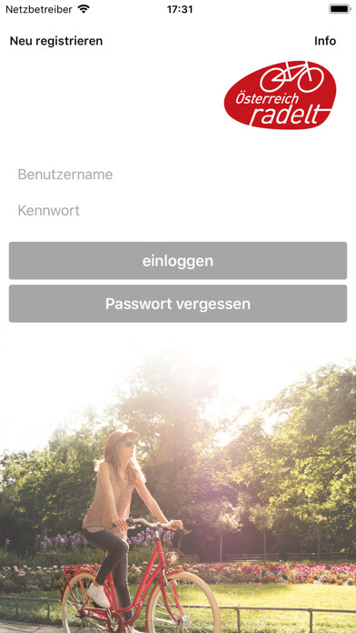 Emulate iPhone app Österreich radelt using MyAndroid