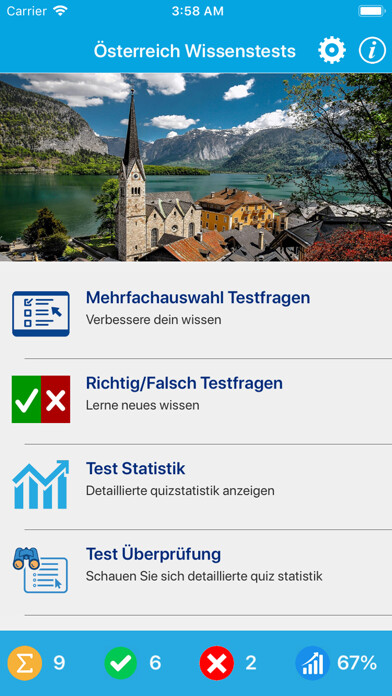 Emulate iPhone app Österreich Wissenstest using MyAndroid Emulate iPhone app Österreich Wissenstest using MyAndroid