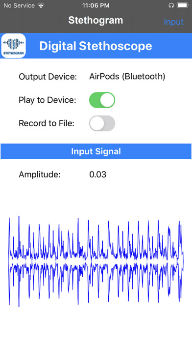 Emulate iPhone app Stethogram using MyAndroid Emulate iPhone app Stethogram using MyAndroid