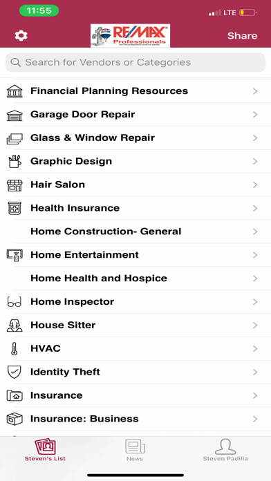 Emulate iPhone app Steven Padilla Real Estate using MyAndroid