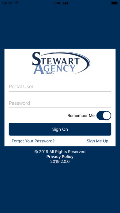 Emulate iPhone app Stewart Agency Mobile using MyAndroid Emulate iPhone app Stewart Agency Mobile using MyAndroid
