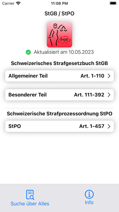 Emulate iPhone app StGB / StPO using MyAndroid