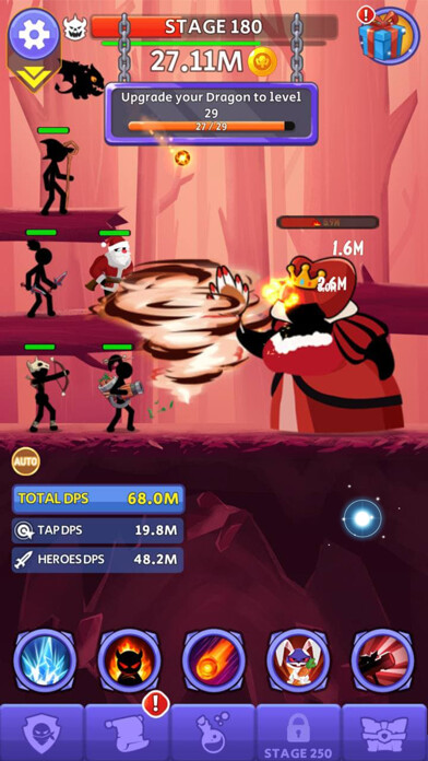 Emulate iPhone app Stickdom Idle: Taptap Titan using MyAndroid