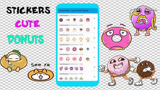 Run android online APK StickerApps: Cute Donuts Sticker from MyAndroid or emulate StickerApps: Cute Donuts Sticker using MyAndroid
