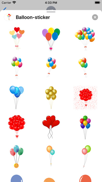 Emulate iPhone app Sticker Balloon using MyAndroid