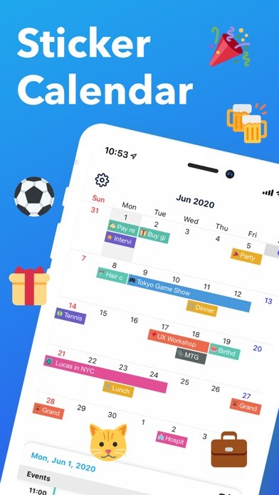 Emulate iPhone app Sticker Calendar: Time Planner using MyAndroid Emulate iPhone app Sticker Calendar: Time Planner using MyAndroid