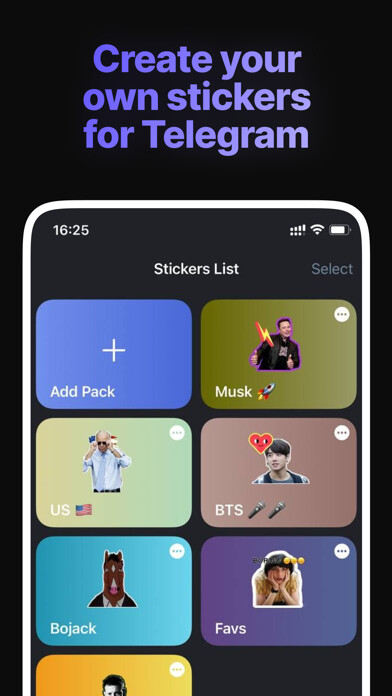 Emulate iPhone app Sticker Editor for Telegram using MyAndroid