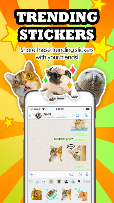 Emulate iPhone app Stickerly using MyAndroid
