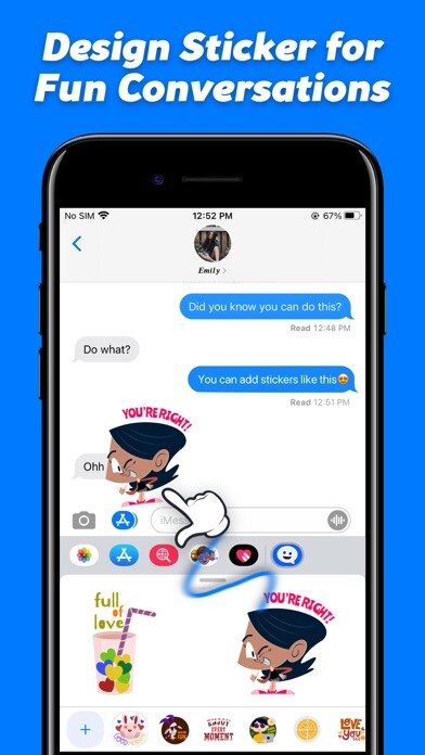 Emulate iPhone app Sticker Maker for iMessage using MyAndroid Emulate iPhone app Sticker Maker for iMessage using MyAndroid
