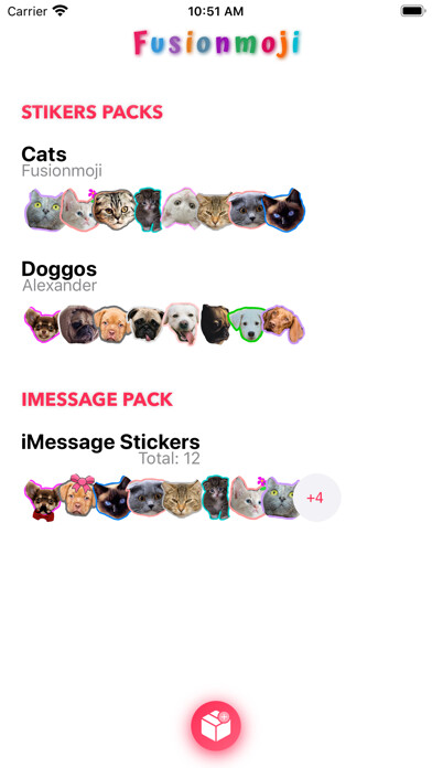 Emulate iPhone app Sticker Maker - Fusionmoji using MyAndroid