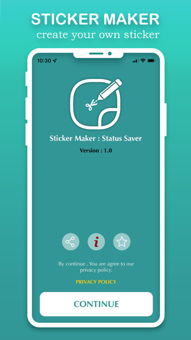 Emulate iPhone app Sticker Maker : Status Saver using MyAndroid