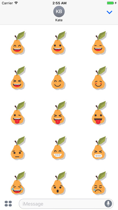Emulate iPhone app Sticker Me Golden Pear using MyAndroid