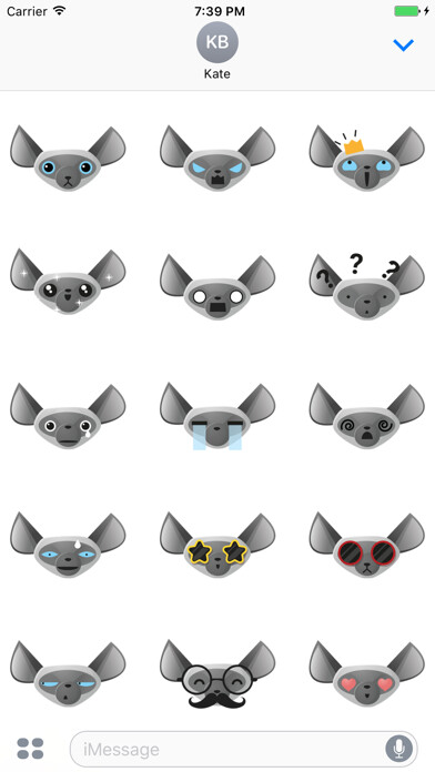 Emulate iPhone app Sticker Me: Gray Dog using MyAndroid Emulate iPhone app Sticker Me: Gray Dog using MyAndroid