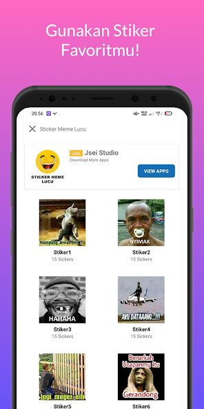 Run android online APK Sticker Meme Lucu from MyAndroid or emulate Sticker Meme Lucu using MyAndroid