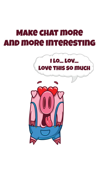 Emulate iPhone app Sticker Me Oppie Pig Character using MyAndroid