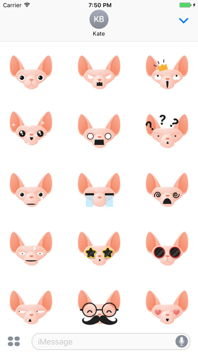 Emulate iPhone app Sticker Me: Pink Dog using MyAndroid
