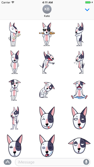 Emulate iPhone app Sticker Me: Stupid Dog using MyAndroid