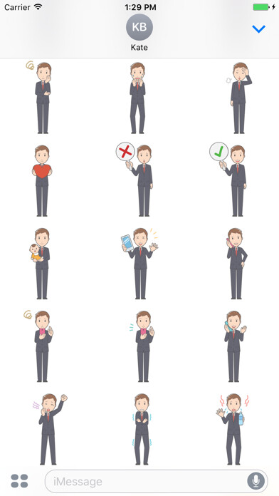 Emulate iPhone app Sticker Me: Young Business Man using MyAndroid Emulate iPhone app Sticker Me: Young Business Man using MyAndroid
