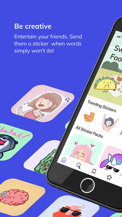 Emulate iPhone app Stickerpacks Design using MyAndroid