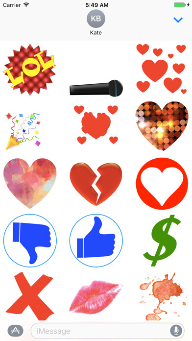 Emulate iPhone app Sticker Phrase - stickers for iMessages using MyAndroid