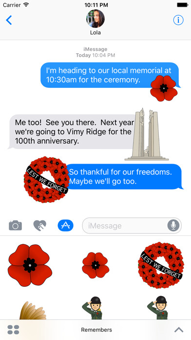 Emulate iPhone app Sticker Pop Remembers using MyAndroid