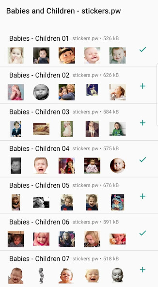 Run android online APK Stickers: Babies Children Cute from MyAndroid or emulate Stickers: Babies Children Cute using MyAndroid