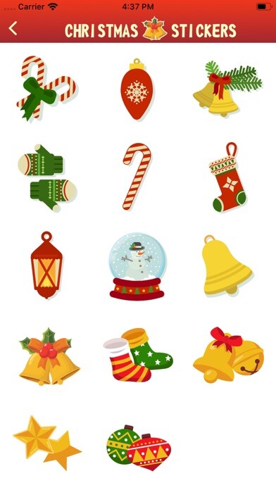 Emulate iPhone app Stickers Christmas & New Year using MyAndroid