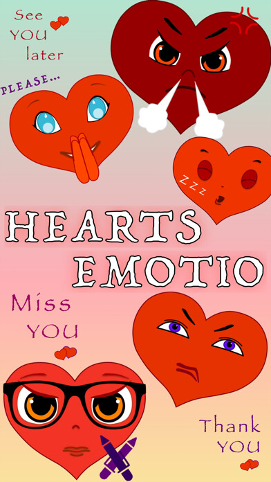 Emulate iPhone app Stickers - Hearts Emotio using MyAndroid