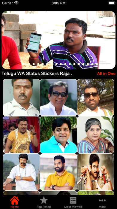 Emulate iPhone app Stickers Mama: Telugu Stickers using MyAndroid